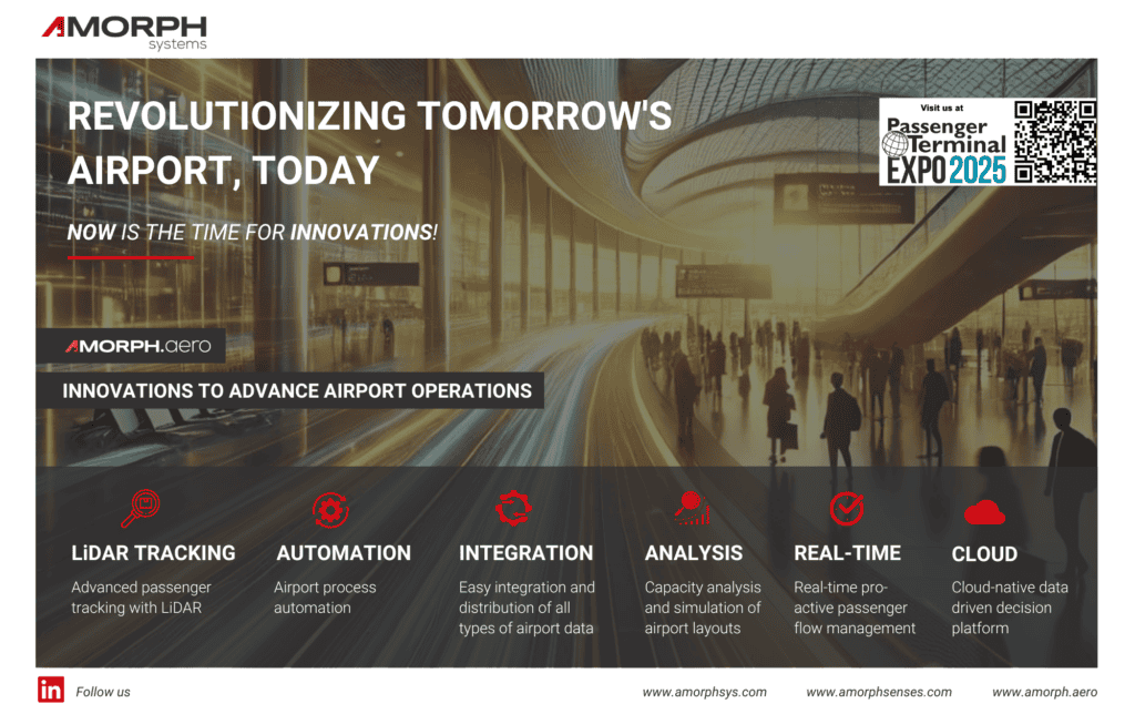 Want to learn how AMORPH SYSTEMS’ solutions can transform your airport operations? Come and visit us at PTE 2025 and discover how our solutions can help you stay ahead in the ever-evolving aviation industry.