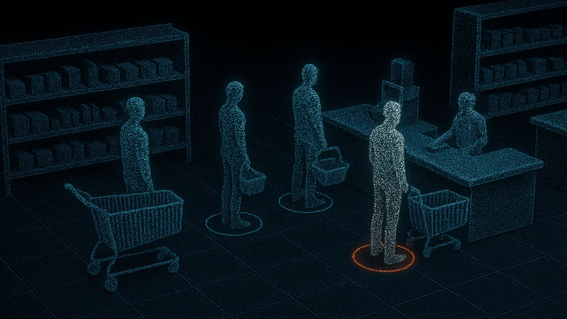 AMORPH.senses provides 3D LiDAR-based tracking of people and groups across defined areas — fully anonymous and seamless to deploy.  It delivers real-time monitoring of queues, waiting times, and movement paths, helping operators understand how customers interact with different zones.  By analyzing flow, split, and regroup behavior, it empowers data-driven decisions that improve both efficiency and customer satisfaction. 